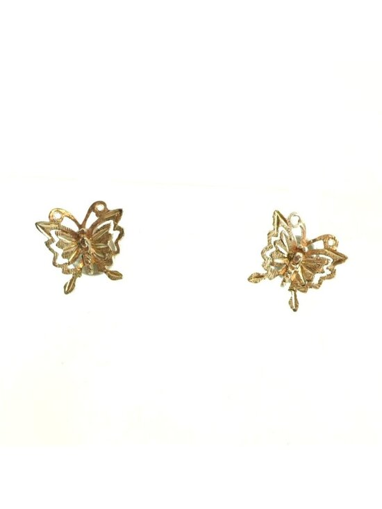 ViMar Jewelry - Vintage ViMar Sterling Silver Butterfly Stud Earrings Openwork Design